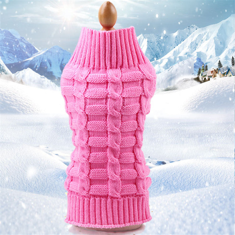 Cashmere Twisted Rope Pet Sweater For Dogs