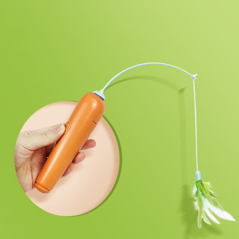 2-in-1 Feather Turntable Cat Toy