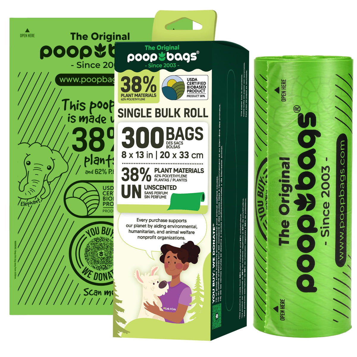 The Original Poop Bags® USDA Certified 38% Plant Based