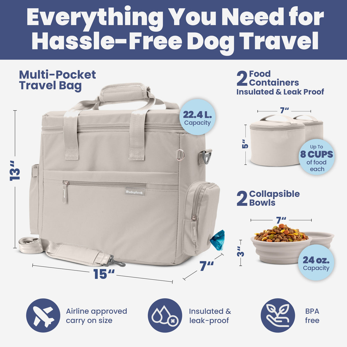 The Original Doggy Bag™ – Dog Travel Bag