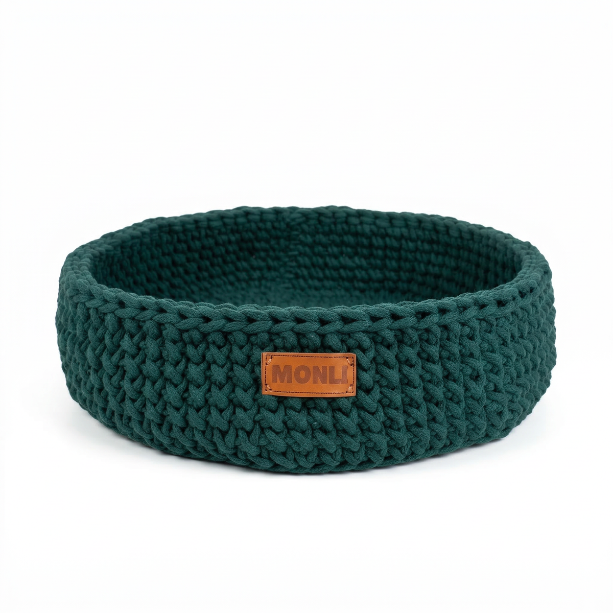 Handcrafted Cotton Pet Bed | Forest Green