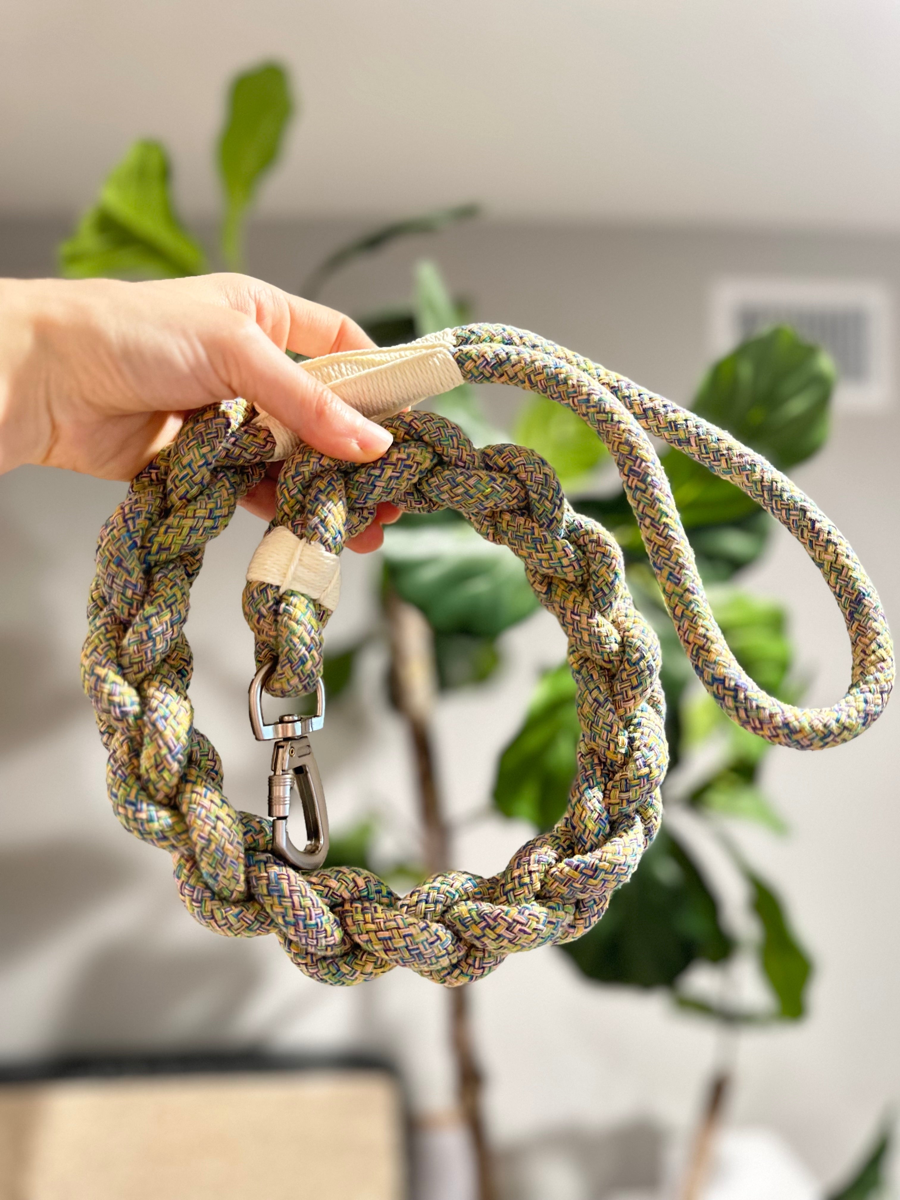 Handcrafted Olive Dog Leash