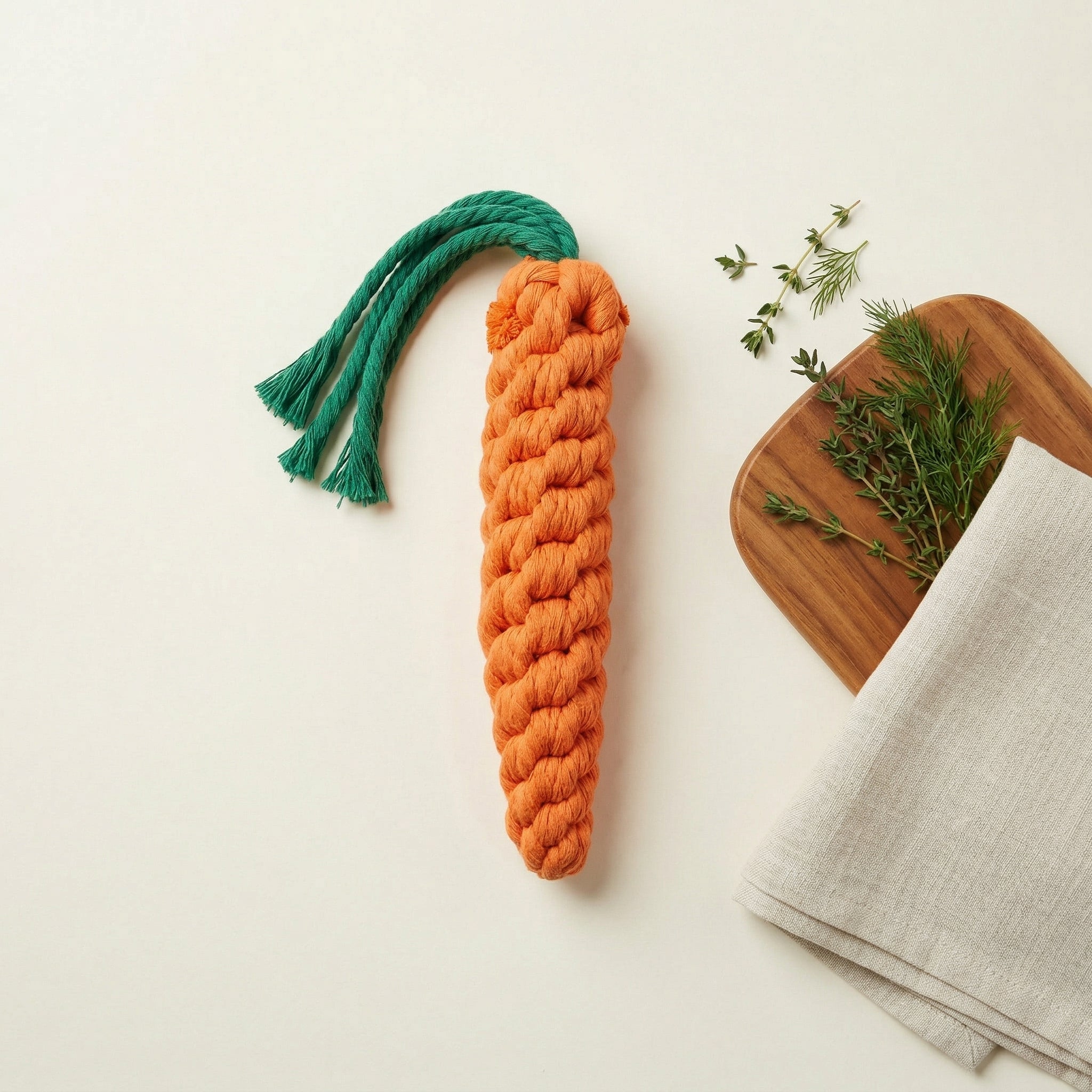 Handcrafted Carrot Rope Toys