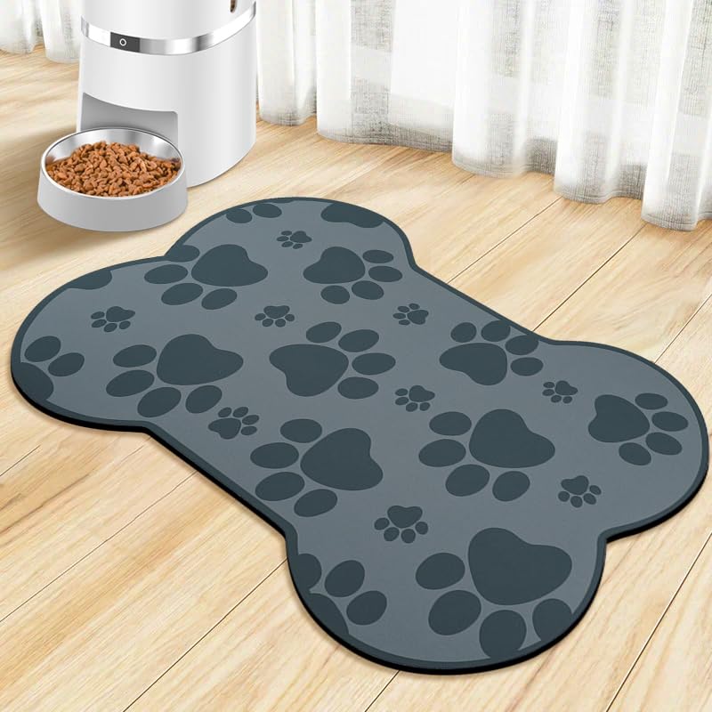 Dog Placemats for Food and Water Grey