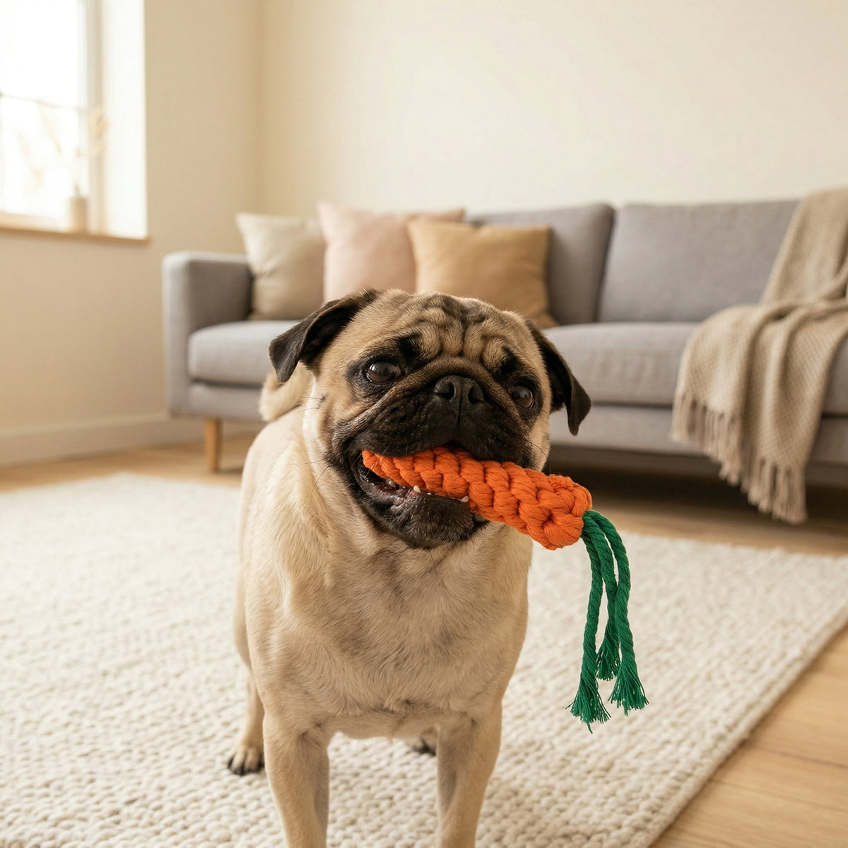 Handcrafted Carrot Rope Toys